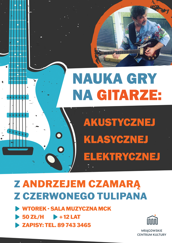 plakat - kurs nauki gry na gitarze z Czamarą